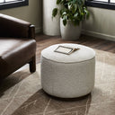 Verity Sinclair Round Ottoman - Knoll Natural