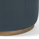 Verity Sinclair Round Ottoman - Fresno Cobalt