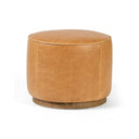 Verity Sinclair Round Ottoman - Palermo Butterscotch