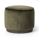 Verity Sinclair Round Ottoman - Surrey Olive