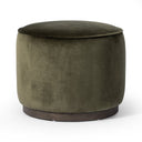 Verity Sinclair Round Ottoman - Surrey Olive
