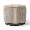 Verity Sinclair Round Ottoman - Manchester Flint