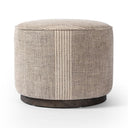 Verity Sinclair Round Ottoman - Manchester Flint