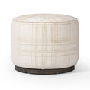 Verity Sinclair Round Ottoman - Sheffield Ivory