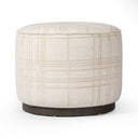 Verity Sinclair Round Ottoman - Sheffield Ivory