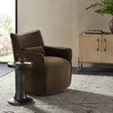 Kimble Swivel Chair - Crypton Henry Coffee