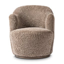 Vesper Aurora Swivel Chair - Taupe Shearling