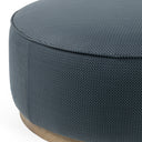 Verity Large Round Ottoman - Fresno Cobalt