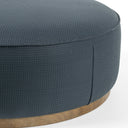 Verity Large Round Ottoman - Fresno Cobalt