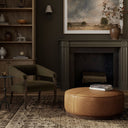 Verity Large Round Ottoman - Butterscotch