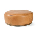 Aveline Large Round Ottoman - Butterscotch