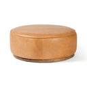 Aveline Large Round Ottoman - Butterscotch