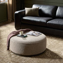 Aveline Large Round Ottoman - Barrow Taupe