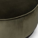 Aveline Large Round Ottoman - Surrey Olive