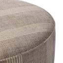 Aveline Large Round Ottoman - Manchester Flint
