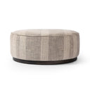 Aveline Large Round Ottoman - Manchester Flint