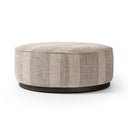 Verity Large Round Ottoman - Manchester Flint
