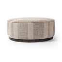 Aveline Large Round Ottoman - Manchester Flint