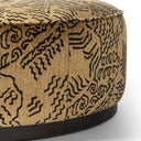 Aveline Large Round Ottoman - Balkan Ochre