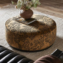 Verity Large Round Ottoman - Balkan Ochre
