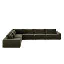 Aveline Bloor 6-Piece Sectional - Surrey Olive