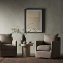 Arista Banks Slipcover Swivel Chair - Alcala Taupe