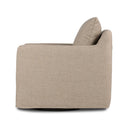 Arista Banks Slipcover Swivel Chair - Alcala Taupe