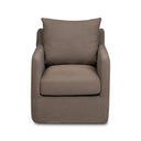Arista Banks Slipcover Swivel Chair - Savoy Coffee