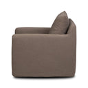 Arista Banks Slipcover Swivel Chair - Savoy Coffee