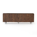 Aveline Rio Media Console - Round Cut Antique Brown