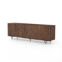 Aveline Rio Media Console - Round Cut Antique Brown