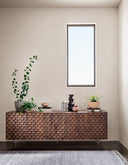 Aveline Rio Media Console - Round Cut Antique Brown