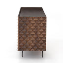 Aveline Rio Media Console - Round Cut Antique Brown