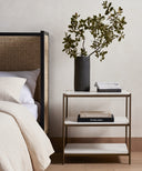 Solara Felix Nightstand - Antique Brass