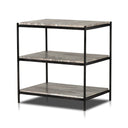 Solara Felix Nightstand - Hammered Grey W Clear Powder Coat