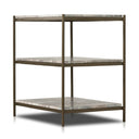 Solara Felix Nightstand - Antique Brass W Canyon Marble