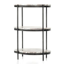 Aurelia Oval Nightstand - Canyon Hammered Grey