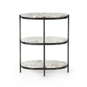 Celes Felix Oval Nightstand - Canyon Hammered Grey