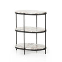 Celes Felix Oval Nightstand - Canyon Hammered Grey