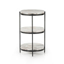 Celes Felix Oval Nightstand - Canyon Hammered Grey