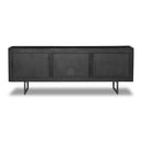 Solara Carmel Media Console - Black Wash W Black Cane