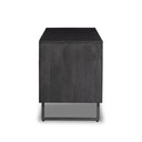 Solara Carmel Media Console - Black Wash W Black Cane