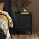 Aveline Sydney Nightstand - Right Black Wash W Black Cane