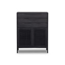 Caelum Tall Dresser - Black Wash W Black Cane