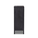 Caelum Tall Dresser - Black Wash W Black Cane
