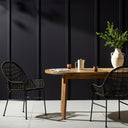 Solara Outdoor Woven Dining Chair - Smoke Black None