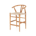 Aveline Bar Counter Stool - Counter Natural Teak None