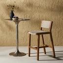 Verity Outdoor Bar Counter Stool - Bar Stool Natural Teak