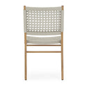 Aria Delmar Outdoor Dining Chair - Natural Teak Ivory Rope