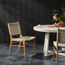 Aria Delmar Outdoor Dining Chair - Natural Teak Ivory Rope